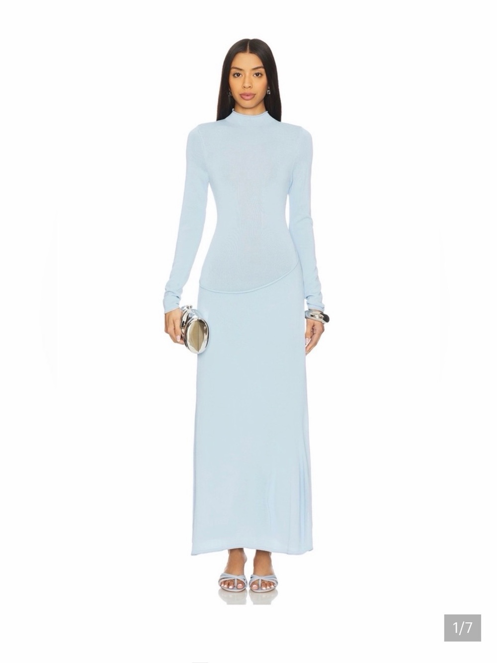 Lioness Pale Blue Long Sleeve Maxi Dress
